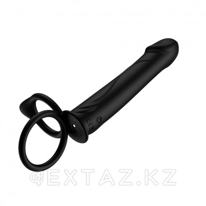 Двойное эрекционное кольцо с вибрацией и фаллоимитатором от sex shop Extaz фото 5