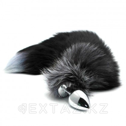 Анальный плаг с лисьим хвостом Black and White Fox Tail от Alive от sex shop Extaz фото 5