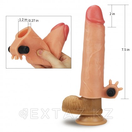Насадка на пенис с вибропулей Nature Extender Flesh (17,5 см) от sex shop Extaz фото 2