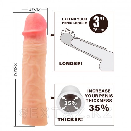 Реалистичная насадка на пенис Chelsea, 22,5 см, телесный от sex shop Extaz фото 4