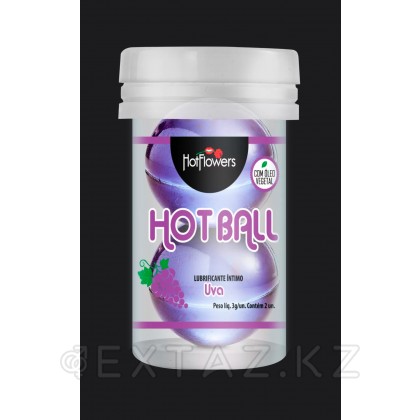 Лубрикант AROMATIC HOT BALL на масляной основе в виде двух шариков с ароматом винограда от sex shop Extaz фото 2