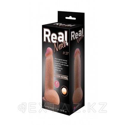 Фаллоимитатор неоскин на присоске в коробке REAL Next № 27 (раб. длина 16 см.) от sex shop Extaz фото 2