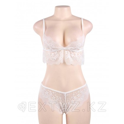 Комплект белья Temptation белый: бра и трусики бразилиана (размер XL-2XL) от sex shop Extaz фото 3