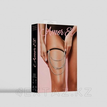 Подвязка с декоративными цепочками OS Black от sex shop Extaz фото 2