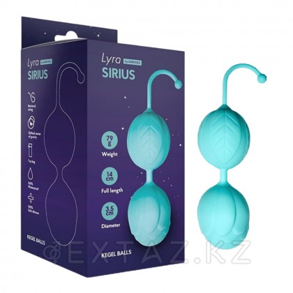 Шарики Кегеля со смещенным центром тяжести Sirius от Le Frivole, аквамарин, 14* 3.5 см. от sex shop Extaz