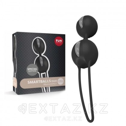 Вагинальные шарики Fun factory SMARTBALLS DUO, черно-серые от sex shop Extaz фото 2