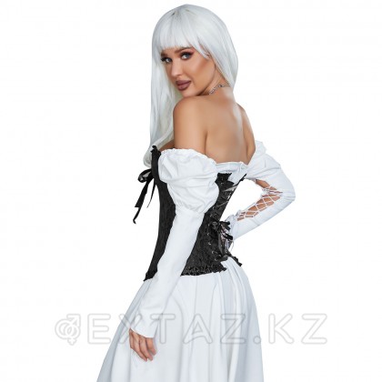 Черный корсет с цветочным принтом (M) от sex shop Extaz фото 2