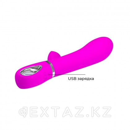 Вибратор со стимулятором клитора Pretty Love Thomas, фиолетовый от sex shop Extaz фото 4