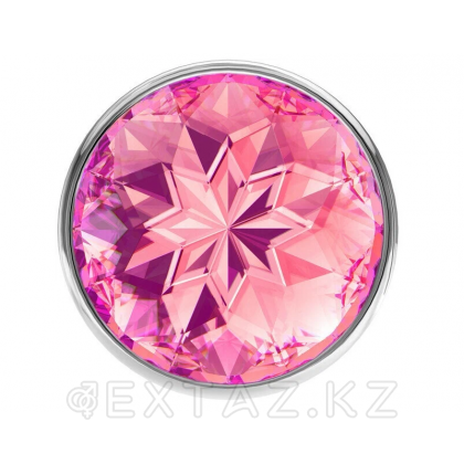 Серебряная пробка с кристаллом (розовый) от sex shop Extaz фото 3