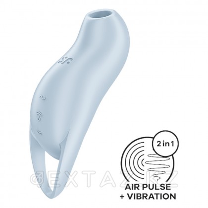 Клиторальный стимулятор с вибрацией Pocket Pro 1 от Satisfyer голубой от sex shop Extaz