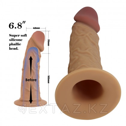 Страпон Draven с вибрацией (17,5*3,7 см) от sex shop Extaz фото 3