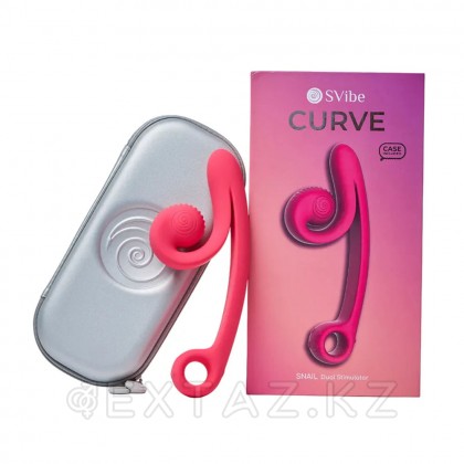 Вибратор для двойной стимуляции SVibe Snail CURVE розовый от sex shop Extaz