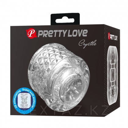 Мастурбатор с текстурированным каналом Crystle прозрачный от sex shop Extaz фото 9