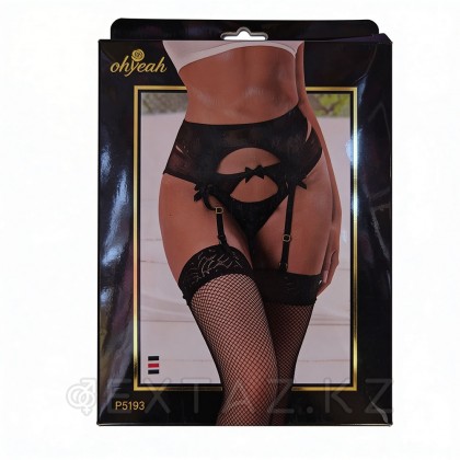 Пояс для чулок с ремешками и трусики Flower&bow, красные, XS-S от sex shop Extaz фото 3