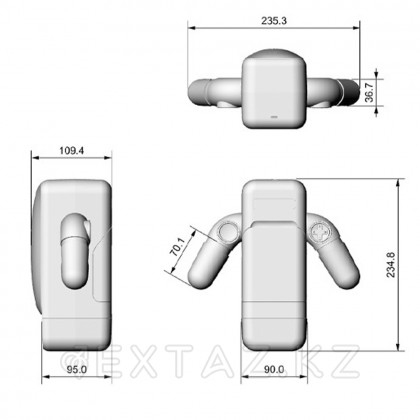 Инновационный робот-мастурбатор Game Cup (чёрный) от Amovibe от sex shop Extaz фото 4