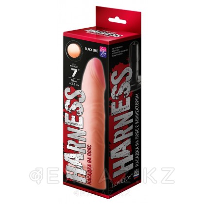 Насадка для страпона HARNESS с коннектером BLACK LINE (180*36) от sex shop Extaz фото 4