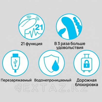 Вибратор с анальным стимулятором Happy Rabbit Triple черный от sex shop Extaz фото 5