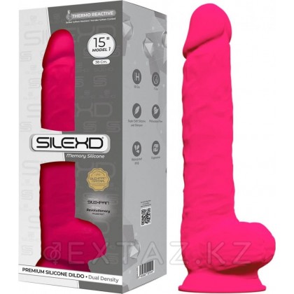 Фаллоимитатор розовый с двойным покрытием от SILEXD (38 * 7 см.) от sex shop Extaz фото 2