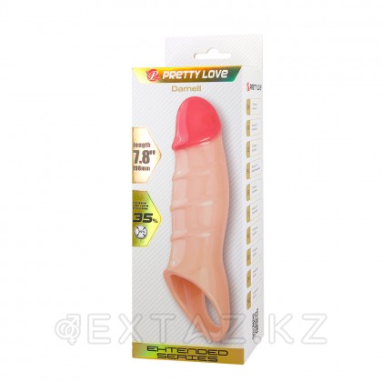 Реалистичная насадка на пенис Damel, 19,8 см, телесная от sex shop Extaz фото 6