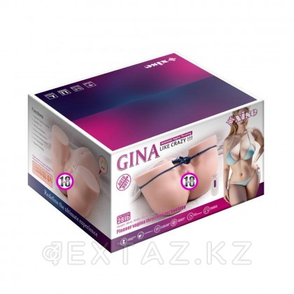 Реалистичный двойной мастурбатор с функцией фрикции Gina от sex shop Extaz фото 5