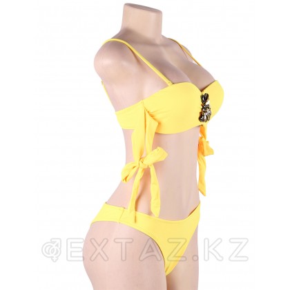 Купальник с завязками Rhinestone Yellow (S) от sex shop Extaz фото 10