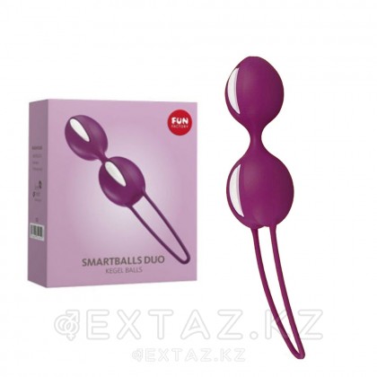 Вагинальные шарики Fun factory SMARTBALLS DUO, пурпурно-белые от sex shop Extaz фото 2