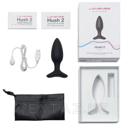 Анальная вибропробка Hush 2 второго поколения с управлением на расстоянии от Lovense (S: 38*100 мм.) от sex shop Extaz фото 6
