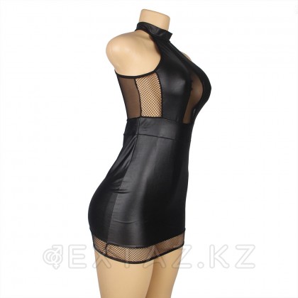 Кожаное платье Ohyeah с сетчатыми вставками, 3XL-4XL - extaz.kz фото 5 Кожаное платье Ohyeah с сетчатыми вставками, 3XL-4XL от sex shop Extaz фото 5
