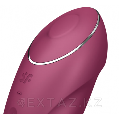 Клиторальный стимулятор с вибрацией Satisfyer Tap&Climax 1 бордовый от sex shop Extaz фото 9