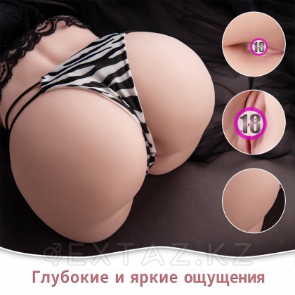 Реалистичный двойной мастурбатор с вибрацией и функцией всасывания Mignon от sex shop Extaz фото 11