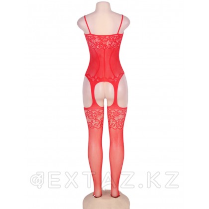 Эротический комбинезон с чулками Foxy Red (XS-M) от sex shop Extaz фото 4