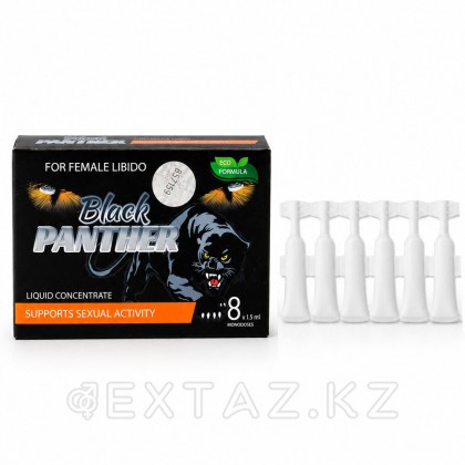 Концентрат пищевой Black PANTHER для женщин, на основе растительного сырья, 8 монодоз по 1,5 мл от sex shop Extaz