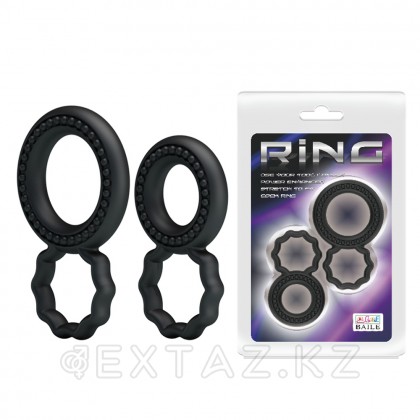 Комплект двойных эрекционных колец Ring power 2 шт. от sex shop Extaz фото 7