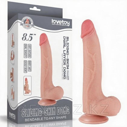 Реалистичный фаллоимитатор Lovetoy Sliding Skin (20*4см) с двойным покрытием, телесный от sex shop Extaz фото 2