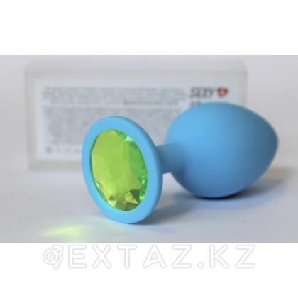 Анальная втулка силиконовая (синий/светло - зелёный; L95-D40 мм) от sex shop Extaz фото 3
