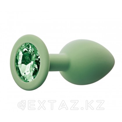 Анальная пробка с зеленым кристаллом Gamma, цвет салатовый (CORE) (S) от sex shop Extaz фото 2