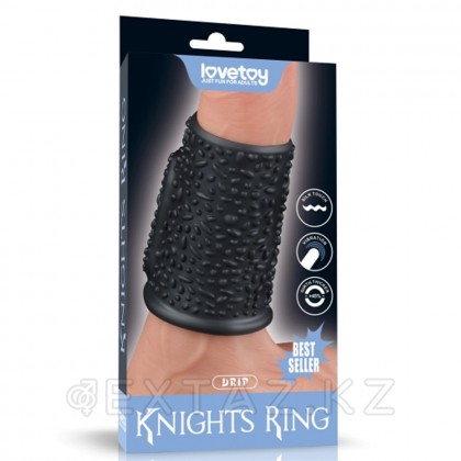 Эрекционное кольцо с вибрацией Lovetoy Knights Ring Drip черная от sex shop Extaz фото 3