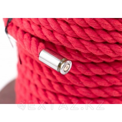 Хлопковая веревка для шибари, на катушке, красная, 5 м от sex shop Extaz фото 3