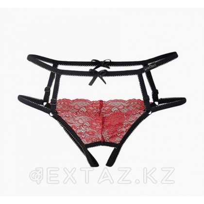 Интригующие красные трусики с доступом и лентами Easy to Love (размер S/M, 42-44) от sex shop Extaz фото 3