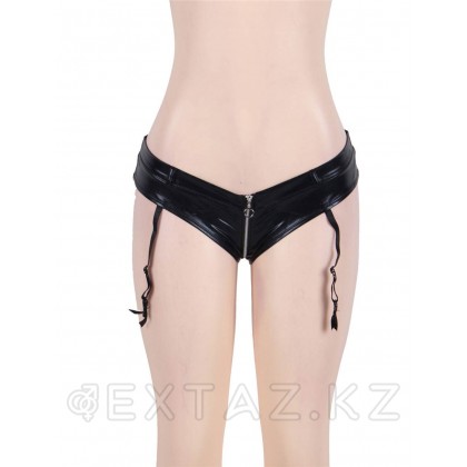 Трусики-шортики с подвязками для чулок и замочком (XL-2XL) от sex shop Extaz фото 4