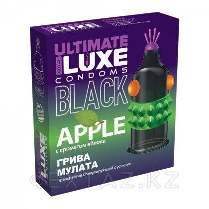LUXE BLACK ULTIMATE ГРИВА МУЛАТА - Презерватив с ароматом яблока, 1 штука (черный) от sex shop Extaz