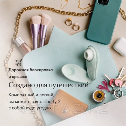 Бесконтактный клиторальный стимулятор Womanizer Liberty 2, серо-зеленый от sex shop Extaz фото 13