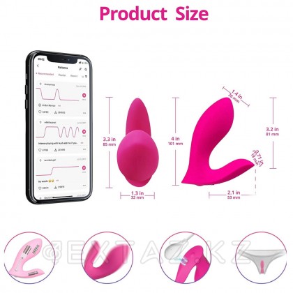 Двойной вибратор Flexer Lovense (для точки G и клитора) от sex shop Extaz фото 10