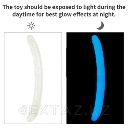 Фаллоимитатор двойной Lumino Play светящийся в темноте (47*4,5 см) от sex shop Extaz фото 5