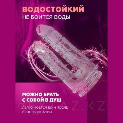 Двойной фаллоимитатор Alive Imperium (19×4,3 см) прозрачный от sex shop Extaz фото 8