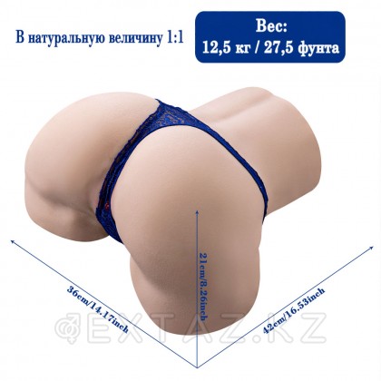 Реалистичный двойной мастурбатор с функцией фрикции Gina от sex shop Extaz фото 9