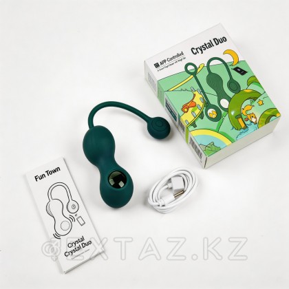 Тренажер Кегеля Magic Motion Crystal Duo темно-зеленый от sex shop Extaz фото 3
