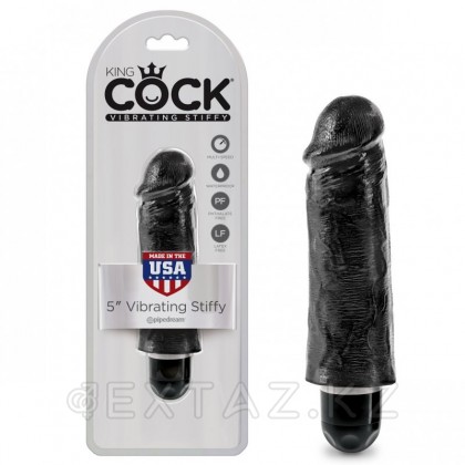 PipeDream King Cock 5''Vibrating Stiffy Вибратор черный от sex shop Extaz фото 2