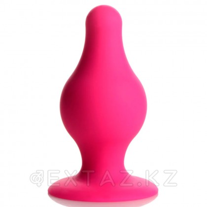 Мягкая гибкая анальная пробка Squeeze-It Squeezable Tapered Small Anal Plug, S, розовый,  7.4х3.6 см от sex shop Extaz