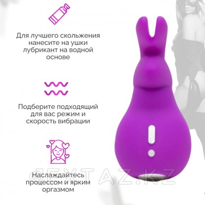 Клиторальный вибратор Happy Rabbit Mini Ears фиолетовый от sex shop Extaz фото 3